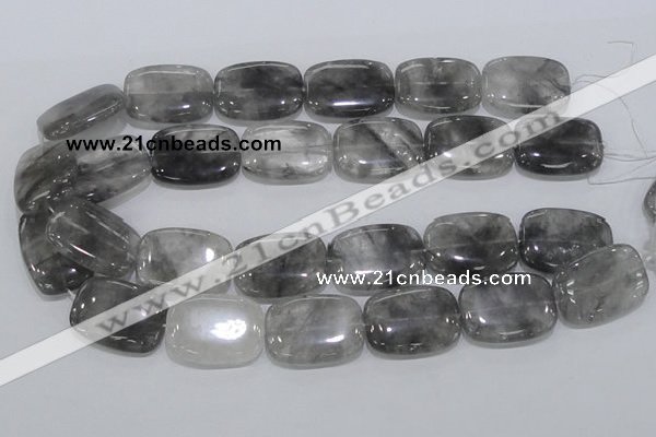 CCQ179 15.5 inches 22*30mm rectangle cloudy quartz beads wholesale