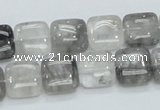 CCQ194 15.5 inches 12*12mm square cloudy quartz beads wholesale