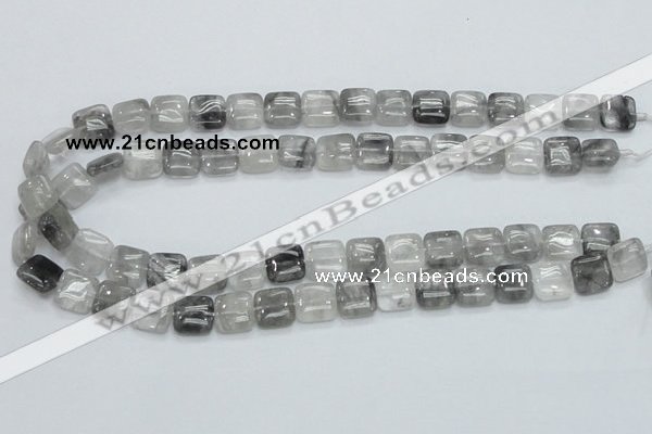 CCQ194 15.5 inches 12*12mm square cloudy quartz beads wholesale