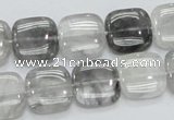 CCQ195 15.5 inches 15*15mm square cloudy quartz beads wholesale