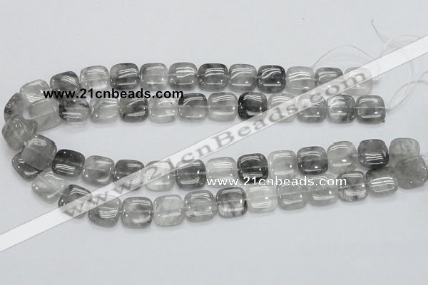 CCQ195 15.5 inches 15*15mm square cloudy quartz beads wholesale