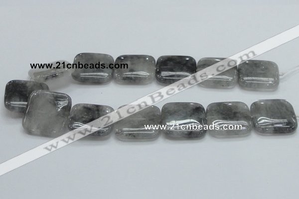 CCQ196 15.5 inches 30*30mm square cloudy quartz beads wholesale