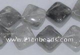 CCQ204 15.5 inches 15*15mm diamond cloudy quartz beads wholesale