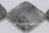 CCQ206 15.5 inches 40*40mm diamond cloudy quartz beads wholesale