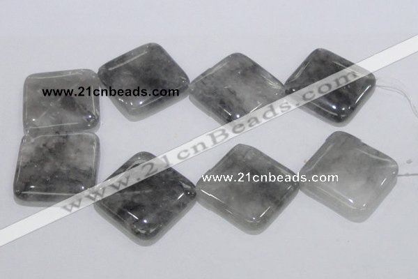 CCQ206 15.5 inches 40*40mm diamond cloudy quartz beads wholesale