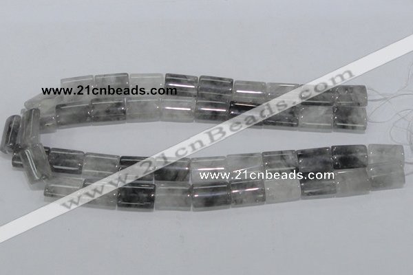CCQ217 15.5 inches 13*18mm flat column cloudy quartz beads wholesale