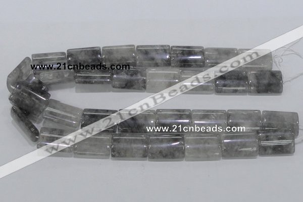CCQ218 15.5 inches 18*25mm flat column cloudy quartz beads wholesale