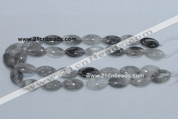 CCQ222 15.5 inches 15*25mm horse eye cloudy quartz beads wholesale