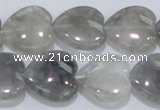 CCQ223 15.5 inches 20*20mm heart cloudy quartz beads wholesale