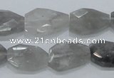 CCQ225 15.5 inches 14*20mm faceted freeform cloudy quartz beads