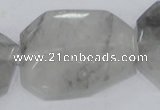 CCQ230 15.5 inches 30*40mm faceted freeform cloudy quartz beads