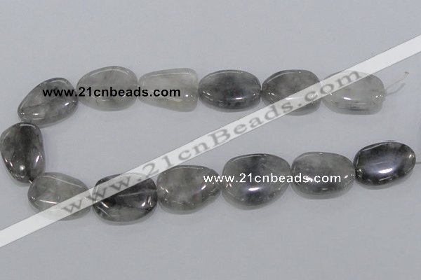 CCQ234 15.5 inches 22*30mm freeform cloudy quartz beads wholesale