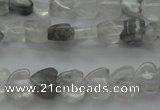 CCQ241 15.5 inches 4*4mm heart cloudy quartz beads wholesale