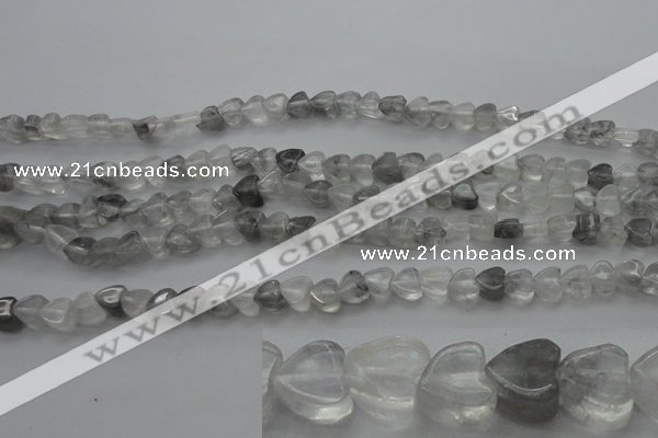 CCQ241 15.5 inches 4*4mm heart cloudy quartz beads wholesale