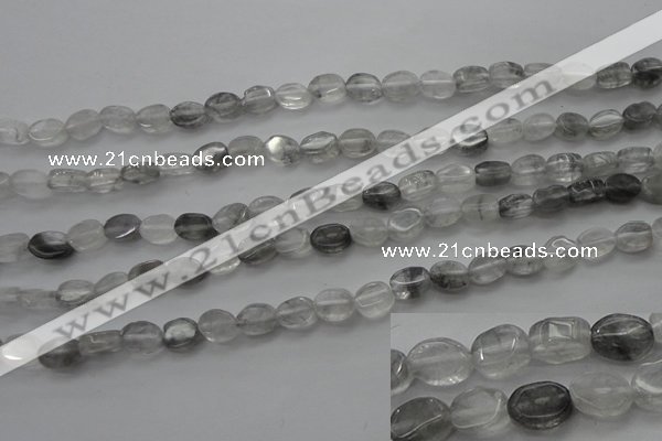 CCQ242 15.5 inches 4*6mm oval cloudy quartz beads wholesale