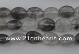 CCQ243 15.5 inches 8*10mm oval cloudy quartz beads wholesale