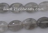 CCQ244 15.5 inches 12*16mm oval cloudy quartz beads wholesale