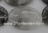 CCQ245 15.5 inches 25*35mm oval cloudy quartz beads wholesale