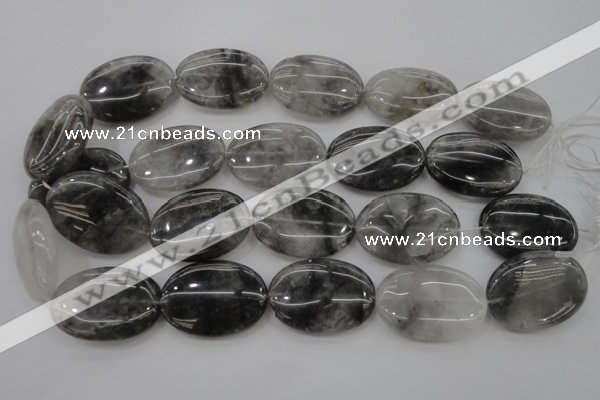 CCQ245 15.5 inches 25*35mm oval cloudy quartz beads wholesale