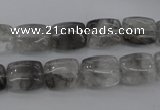 CCQ261 15.5 inches 10*12mm rectangle cloudy quartz beads