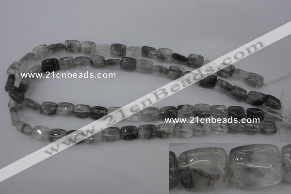 CCQ261 15.5 inches 10*12mm rectangle cloudy quartz beads