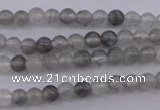 CCQ281 15.5 inches 4mm round cloudy quartz beads wholesale