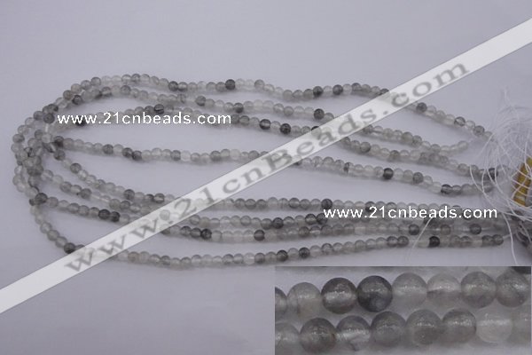 CCQ281 15.5 inches 4mm round cloudy quartz beads wholesale