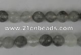 CCQ312 15.5 inches 8mm faceted round cloudy quartz beads wholesale