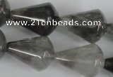 CCQ340 15.5 inches 18*25mm teardrop cloudy quartz beads wholesale