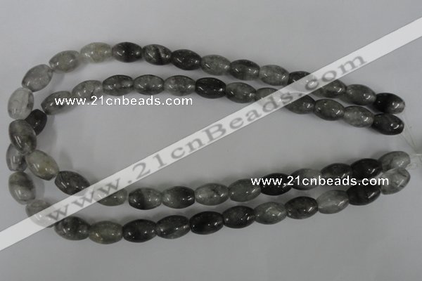 CCQ345 15.5 inches 10*14mm rice cloudy quartz beads wholesale