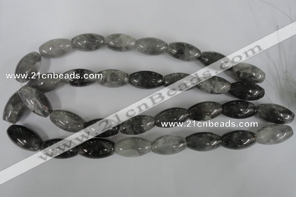 CCQ346 15.5 inches 15*25mm rice cloudy quartz beads wholesale