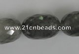 CCQ352 15.5 inches 18*25mm faceted rice cloudy quartz beads wholesale