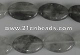 CCQ388 15.5 inches 12*20mm oval cloudy quartz beads wholesale