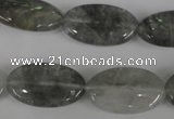 CCQ389 15.5 inches 15*25mm oval cloudy quartz beads wholesale