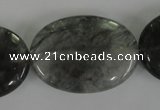 CCQ393 15.5 inches 25*35mm oval cloudy quartz beads wholesale