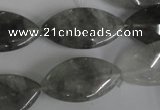 CCQ402 15.5 inches 15*30mm marquise cloudy quartz beads wholesale