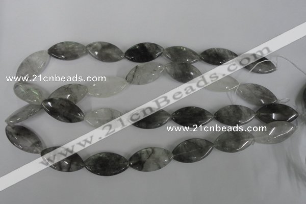 CCQ402 15.5 inches 15*30mm marquise cloudy quartz beads wholesale