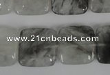 CCQ411 15.5 inches 18*18mm square cloudy quartz beads wholesale