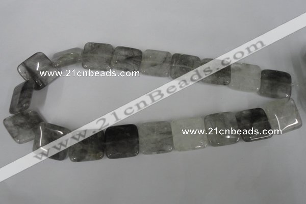 CCQ412 15.5 inches 20*20mm square cloudy quartz beads wholesale