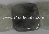 CCQ415 15.5 inches 30*30mm square cloudy quartz beads wholesale