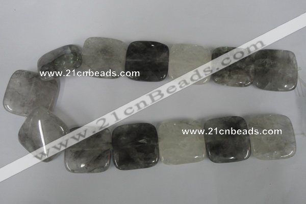 CCQ415 15.5 inches 30*30mm square cloudy quartz beads wholesale