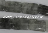 CCQ431 15.5 inches 15*20mm rectangle cloudy quartz beads wholesale