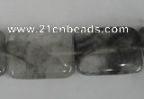CCQ432 15.5 inches 18*25mm rectangle cloudy quartz beads wholesale