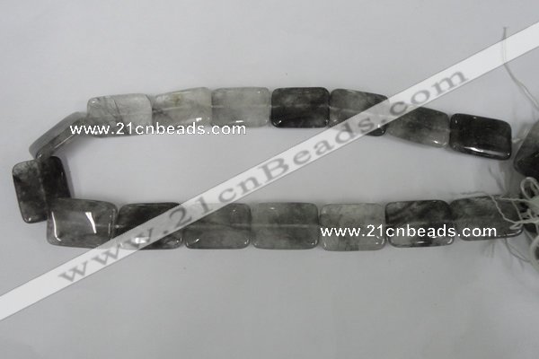 CCQ432 15.5 inches 18*25mm rectangle cloudy quartz beads wholesale