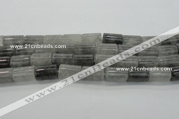 CCQ550 15.5 inches 15*22mm tube cloudy quartz beads wholesale