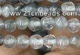 CCQ580 15.5 inches 4mm faceted round cloudy quartz beads wholesale