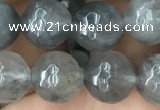 CCQ583 15.5 inches 10mm faceted round cloudy quartz beads wholesale