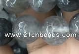 CCQ584 15.5 inches 12mm faceted round cloudy quartz beads wholesale