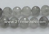 CCQ60 15.5 inches 10mm faceted round cloudy quartz beads wholesale