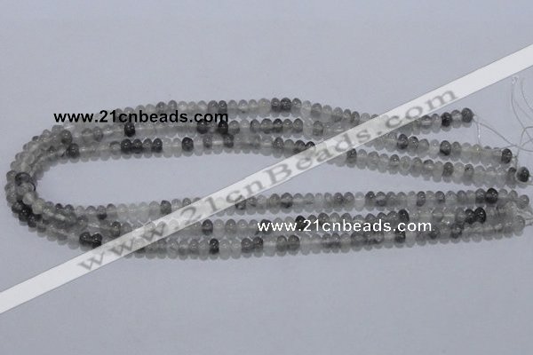 CCQ66 15.5 inches 4*6mm rondelle cloudy quartz beads wholesale